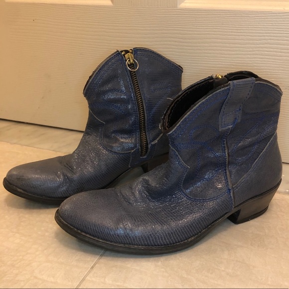 Manas Lea Foscati Leather Italian Cowboy Boots - Picture 13 of 14